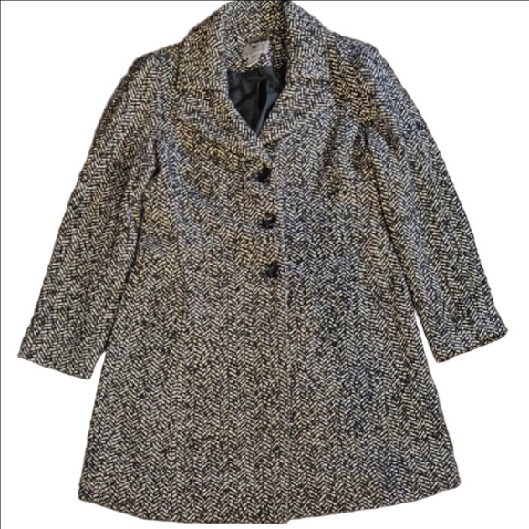 Worthington Herringbone Trench Coat - Picture 2 of 5